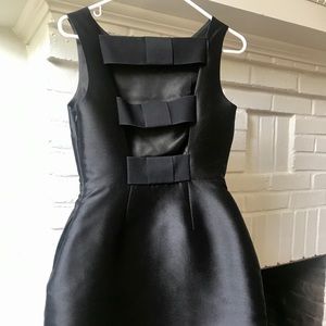 Black dress with bows